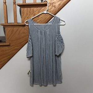 Short sleeve cut out shoulders